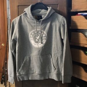 Browning grey hooded sweatshirt